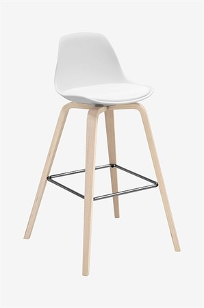 Barstol Läcker, vit/trä